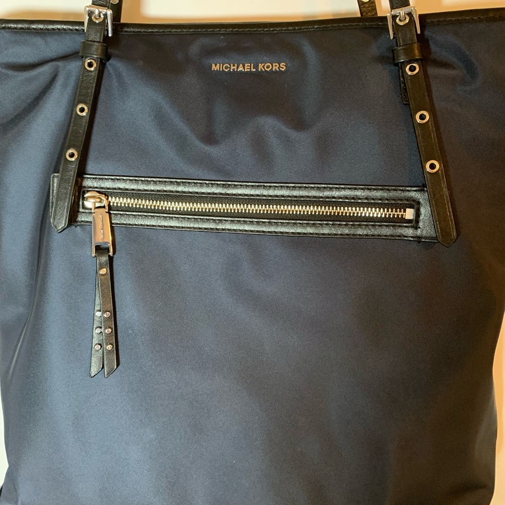 Michael Kors Navy Nylon Tote Bag